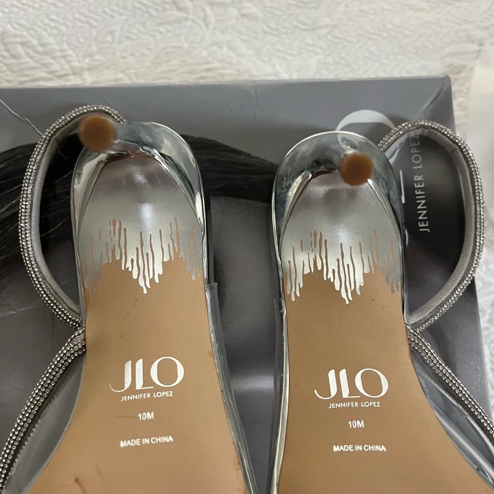 Jennifer Lopez Felina Lucite sling back heels
